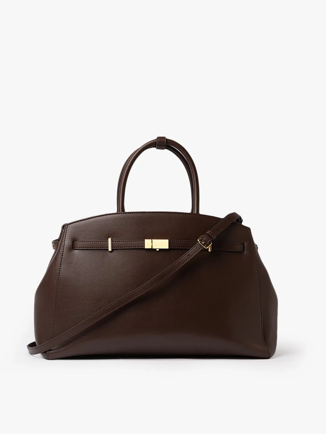 TOTE DIVA in Leather Chocolate sold by MADBAG product image thumbnail 4