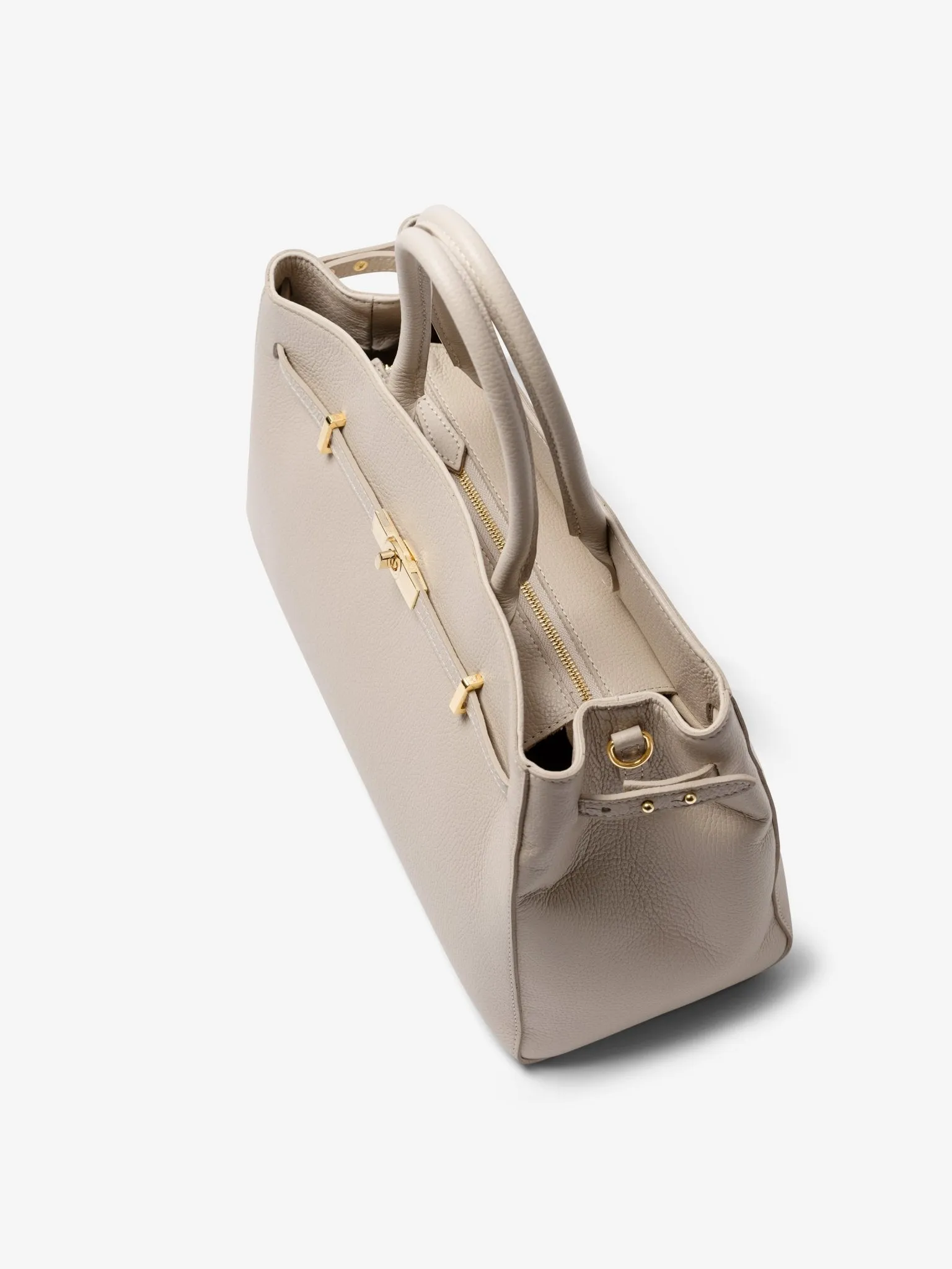 TOTE DIVA in Dollaro Leather Misty Beige sold by MADBAG product image thumbnail 4