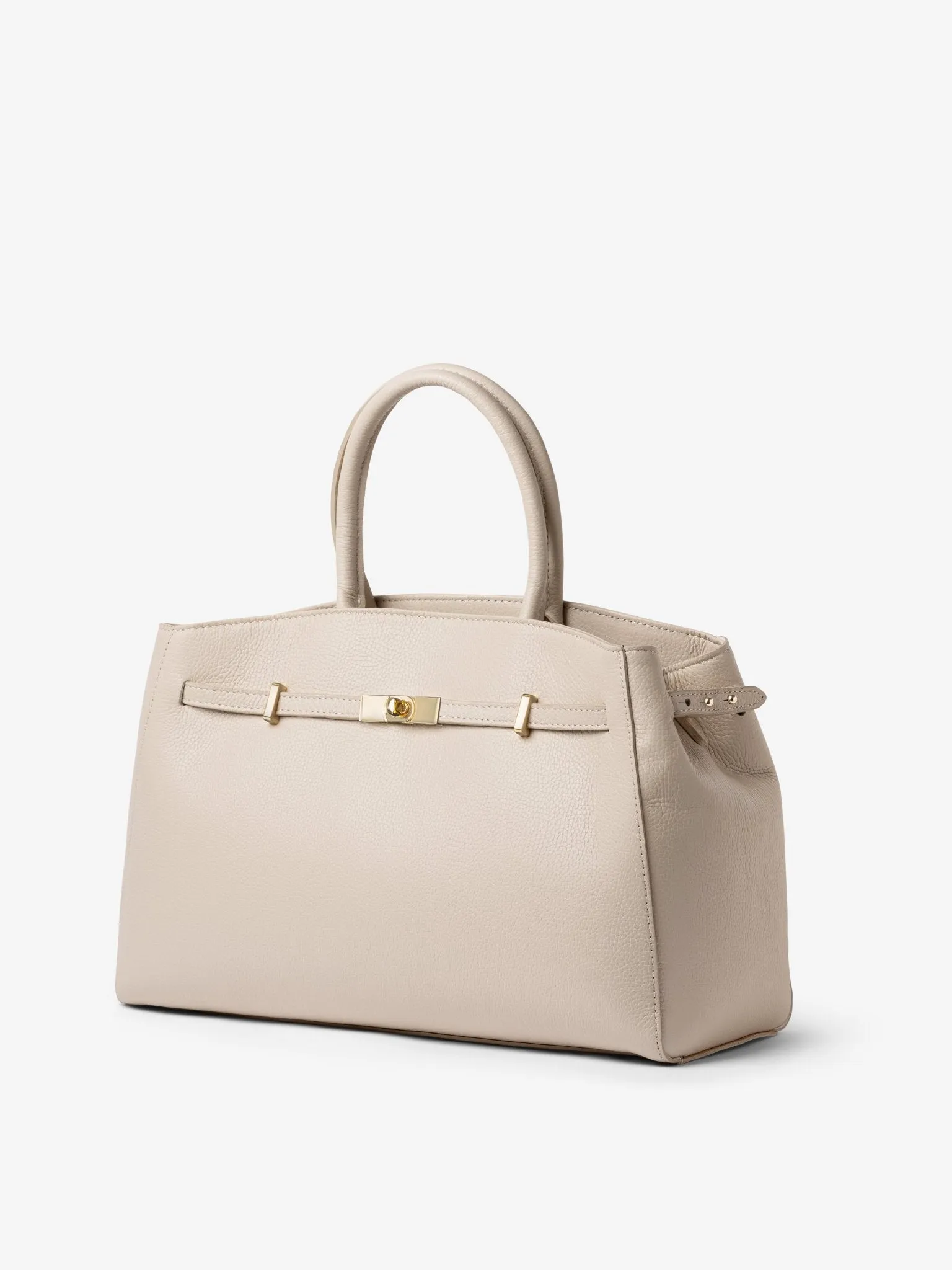 TOTE DIVA in Dollaro Leather Misty Beige sold by MADBAG product image thumbnail 2