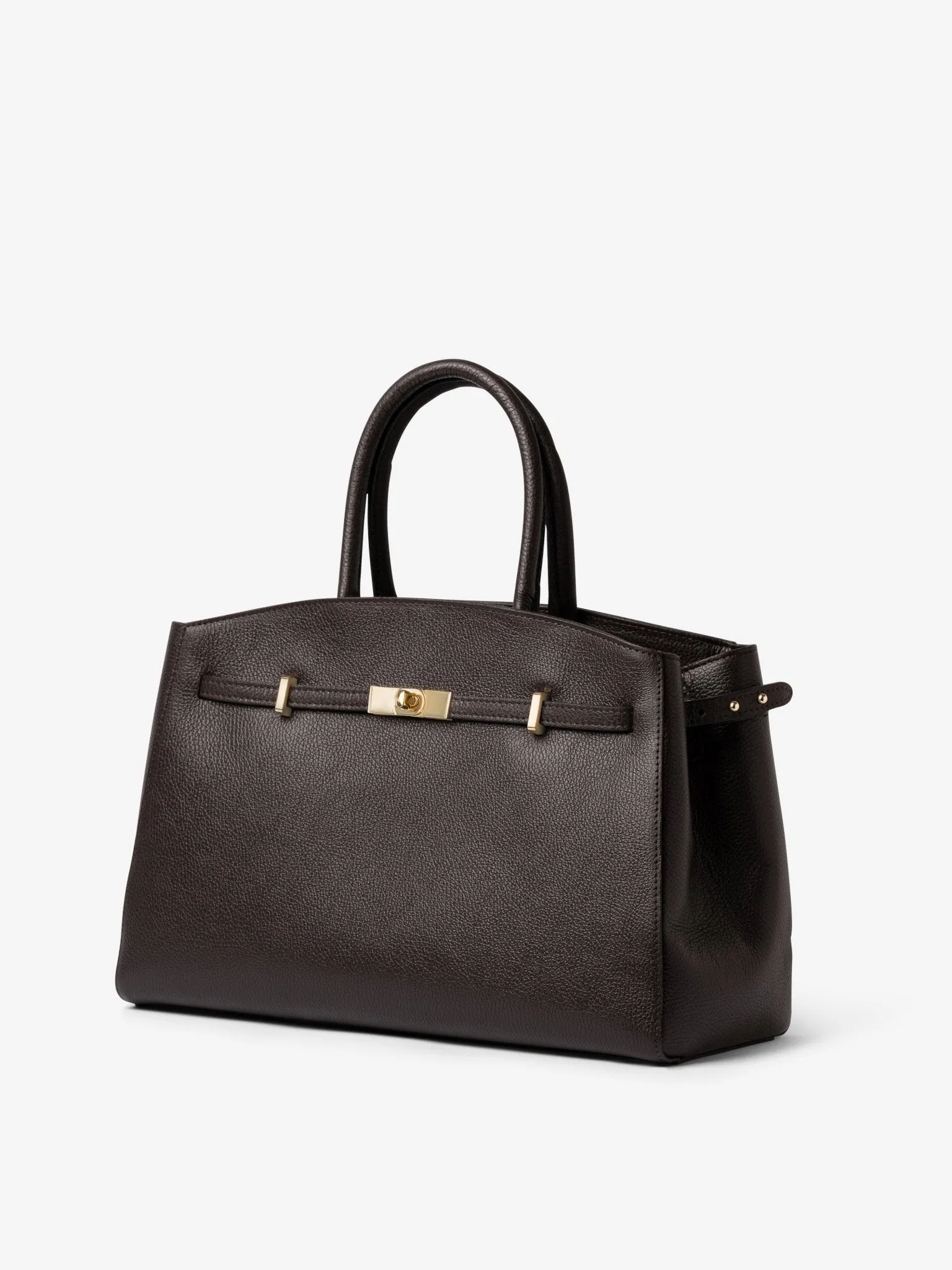 TOTE DIVA in Dollar Leather Dark Moka sold by MADBAG product image thumbnail 2
