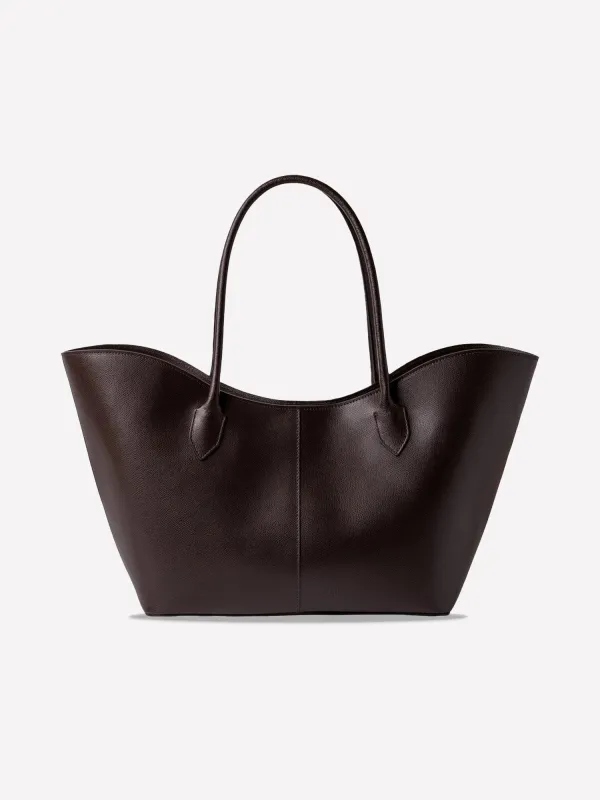 LOREN in Leather Saffiano Chocolate sold by MADBAG