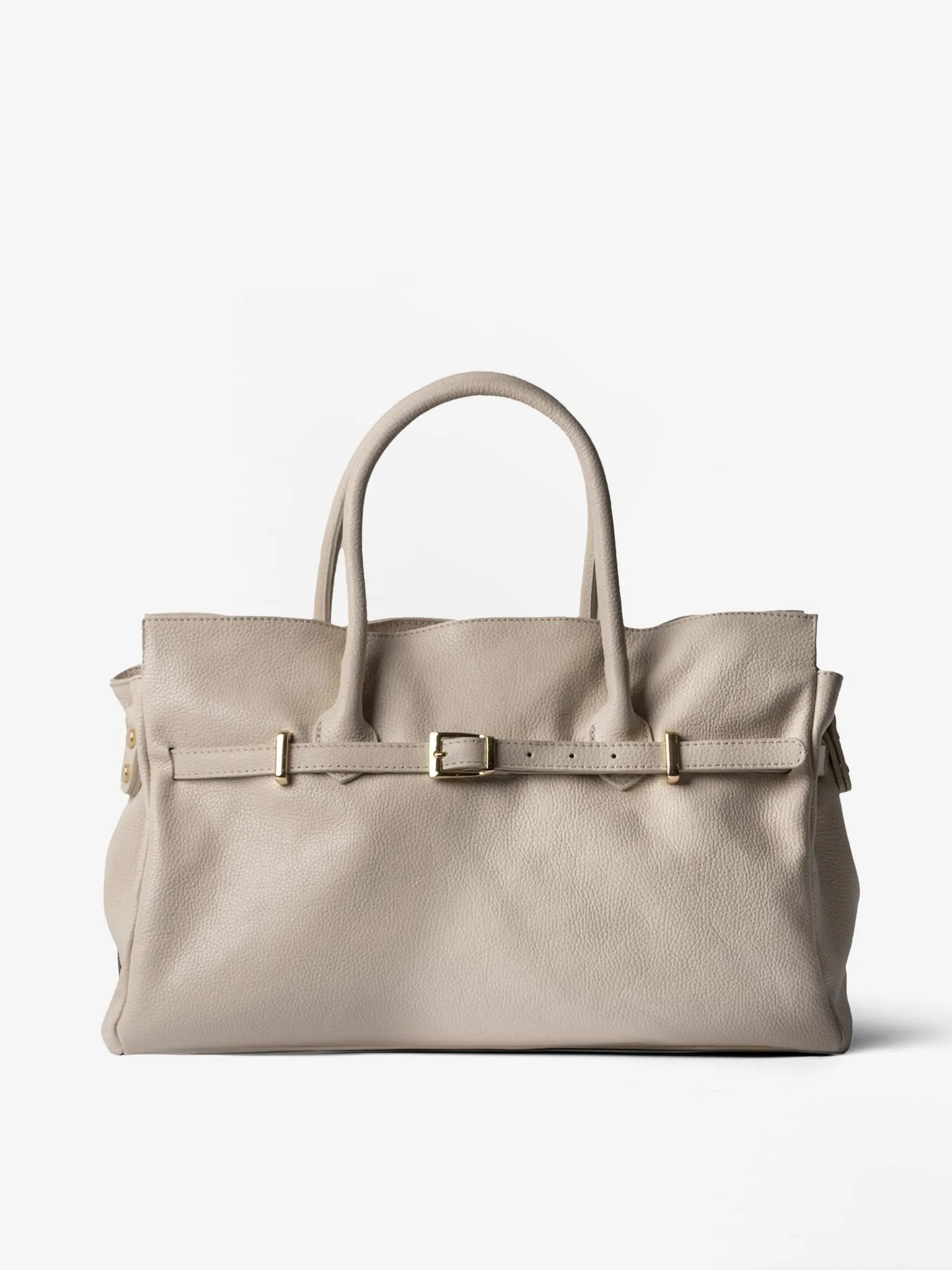 BELLUCCI Tote in Dollar-Grain Leather Cloud Dancer sold by MADBAG
