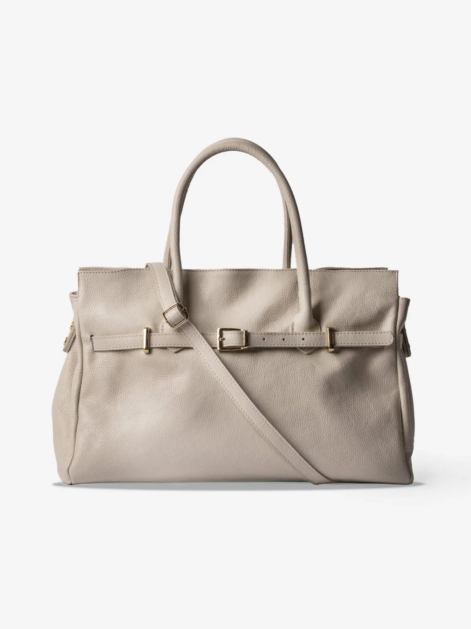 BELLUCCI Tote in Dollar-Grain Leather Cloud Dancer sold by MADBAG product image thumbnail 5