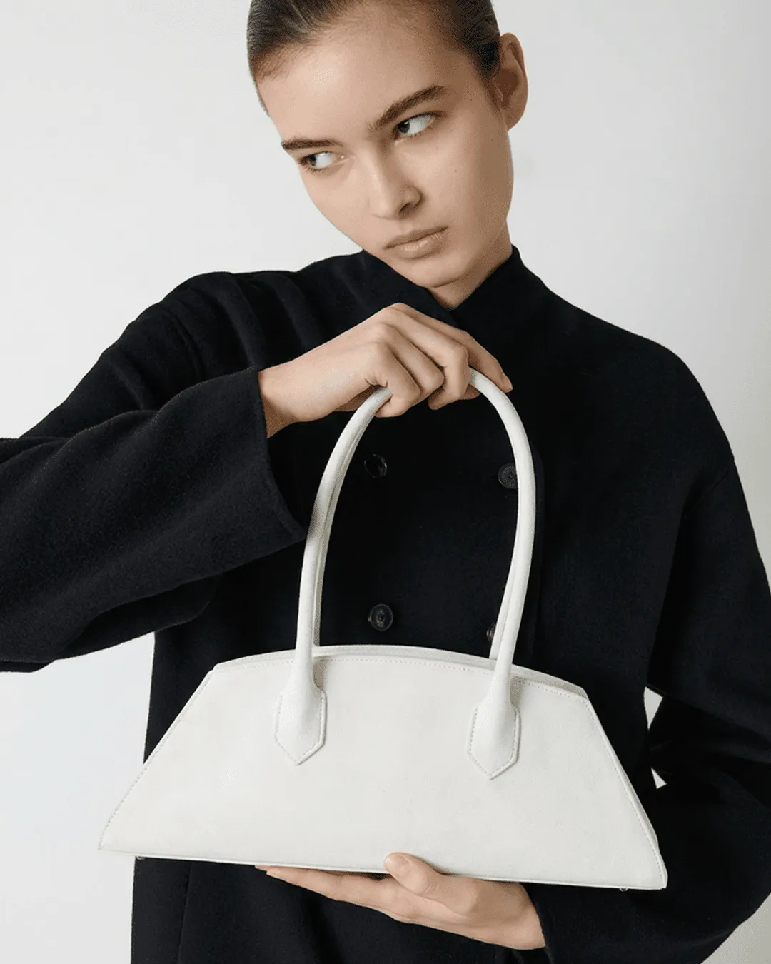 BASSOTTO in Leather suede Cloud Dancer sold by MADBAG product image thumbnail 3