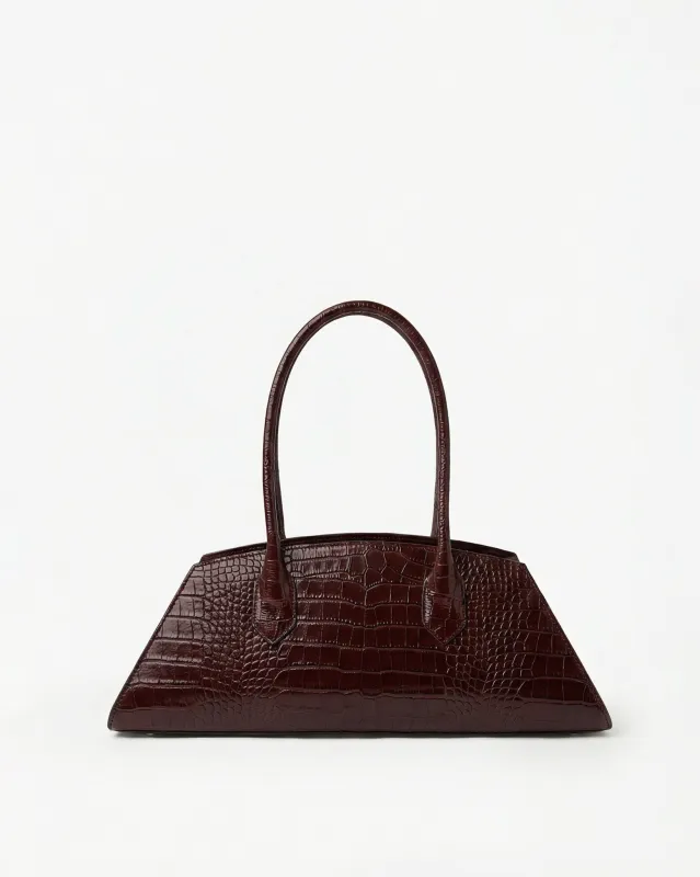 BASSOTTO in Leather Coffee Croc sold by MADBAG