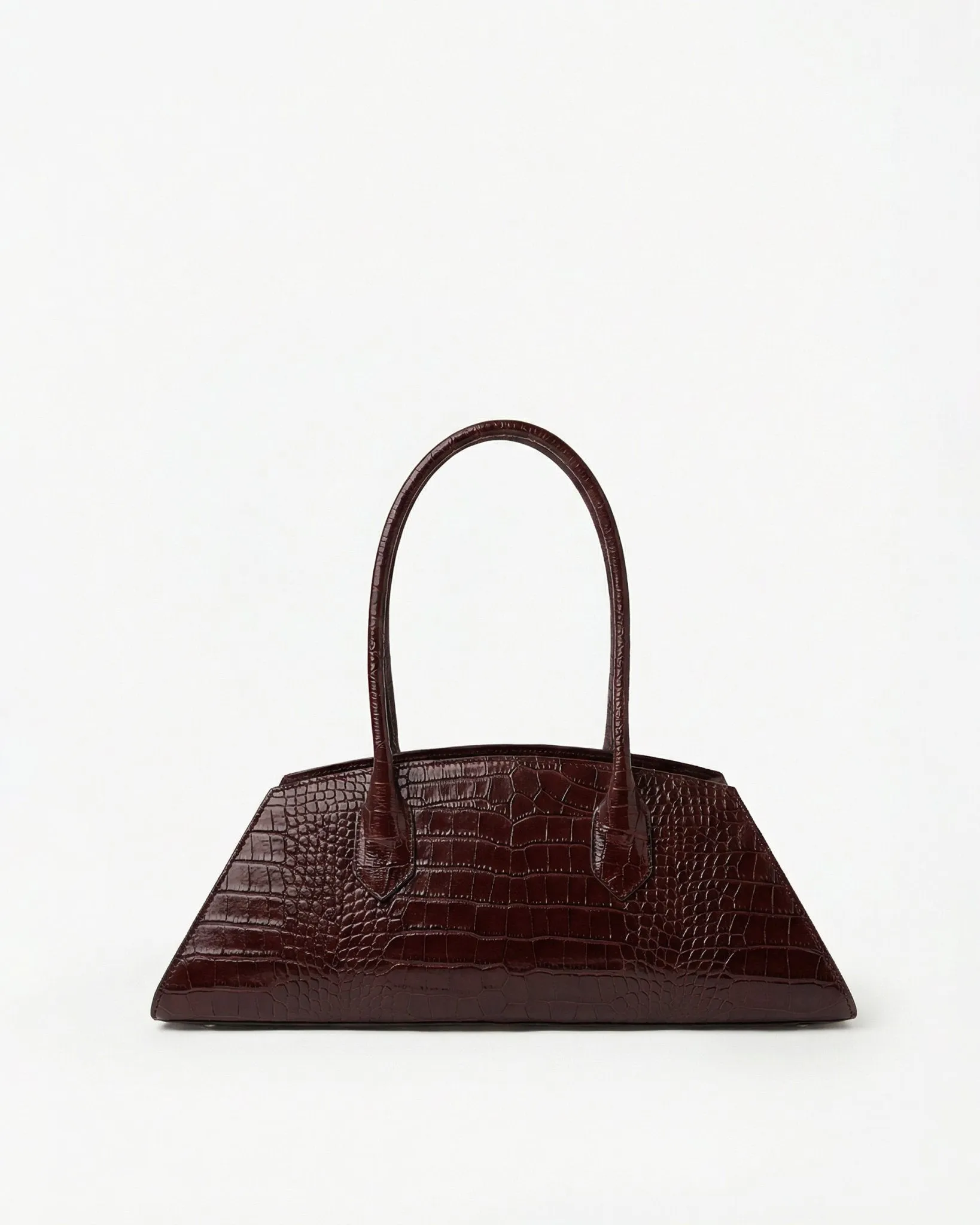 BASSOTTO in Leather Coffee Croc sold by MADBAG