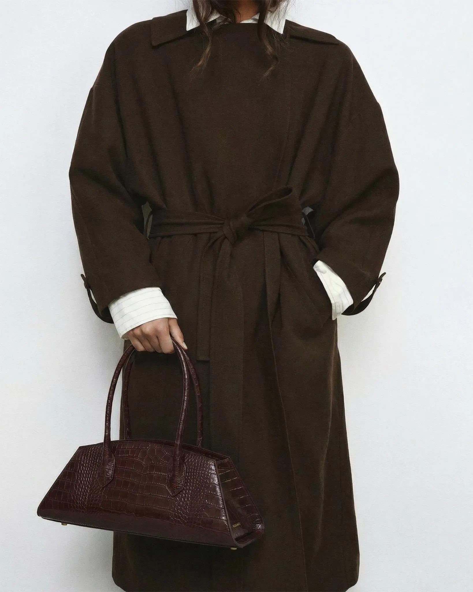 BASSOTTO in Leather Coffee Croc sold by MADBAG product image thumbnail 2