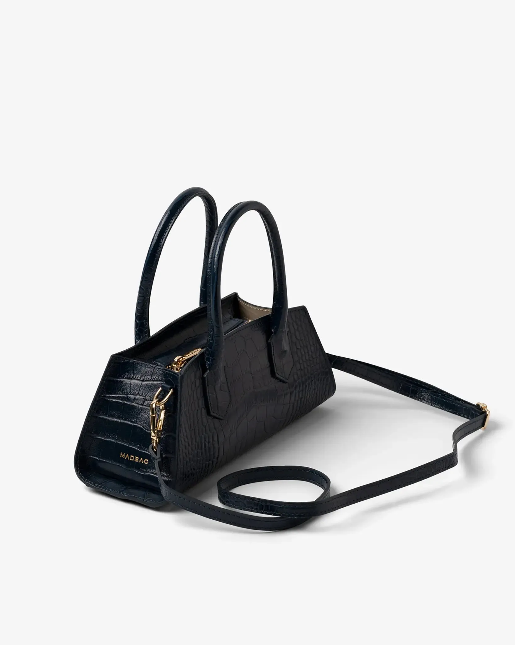 Small Bassotto in Leather Blue Croc sold by MADBAG product image thumbnail 2