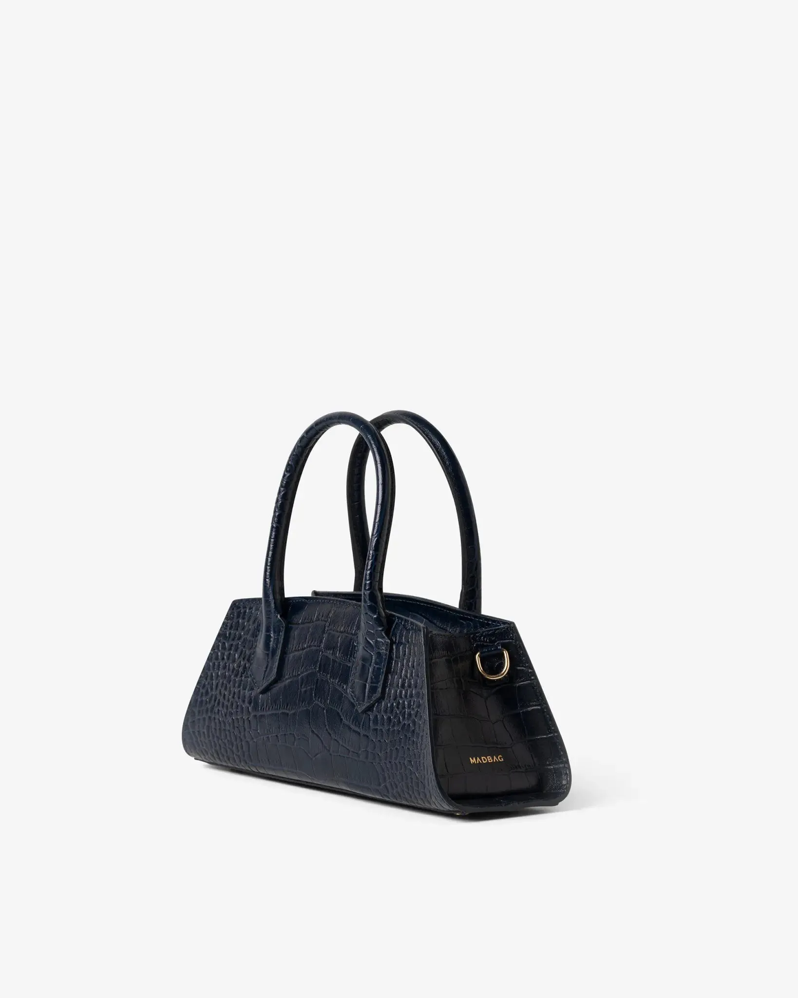 Small Bassotto in Leather Blue Croc sold by MADBAG product image thumbnail 4