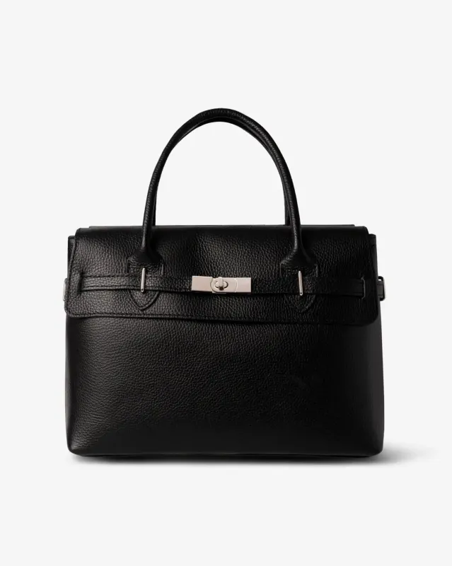 BOWLING in dollar leather black made by MADBAG