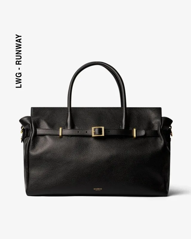 BELLUCCI Tote in Dollar-Grain Leather Black made by MADBAG