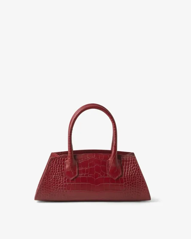 Small Bassotto in Leather Red Croc made by MADBAG