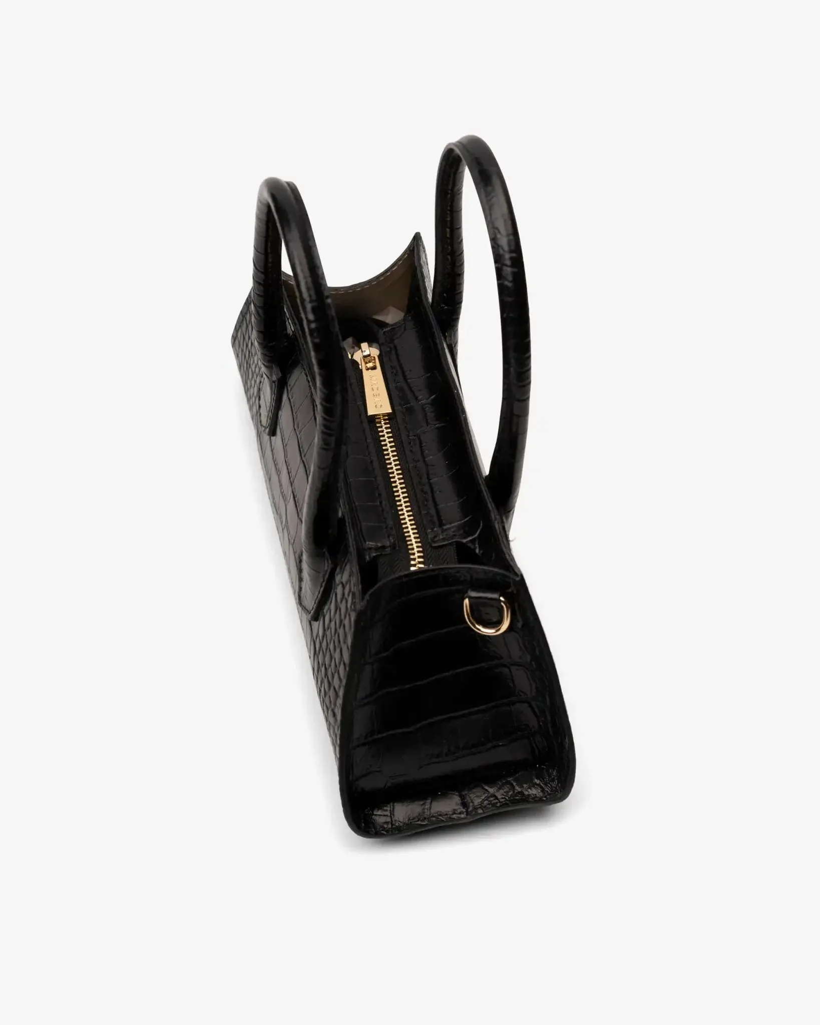 Small BASSOTTO in Leather Black Croc sold by MADBAG product image thumbnail 4