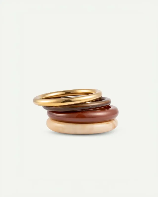 Terra Stack – Set of Sculptural Bracelets made by MADBAG