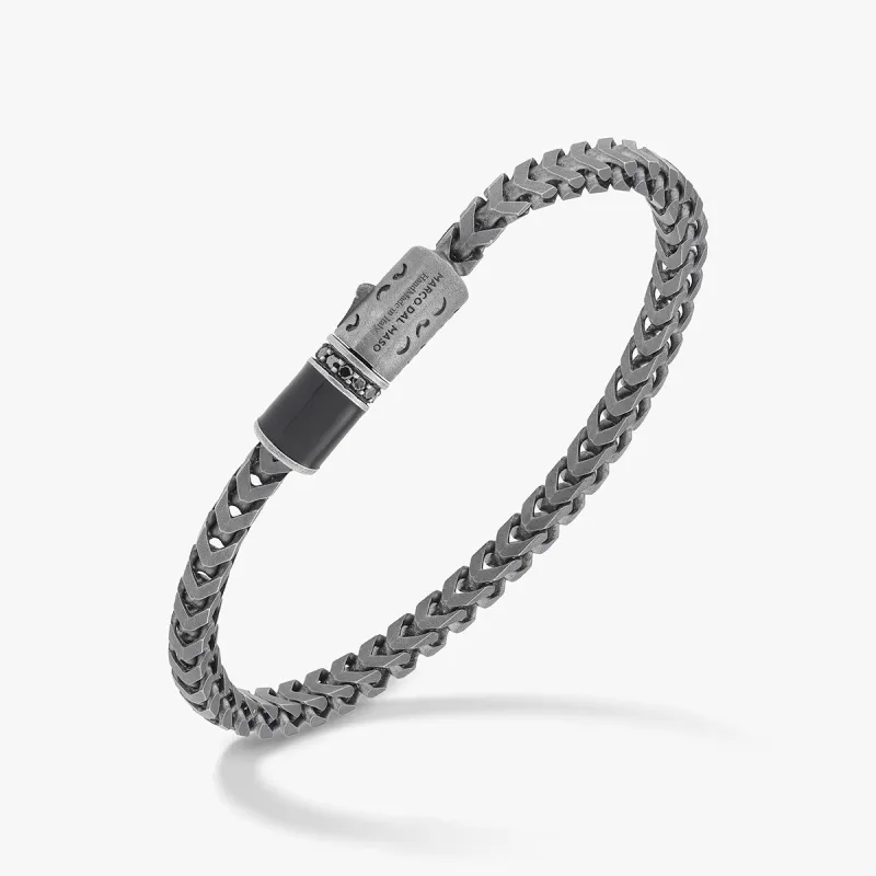 ULYSSES 10mm Single Wrap Bracelet Black Diamonds Pave and Black Enamel sold by Marco Dal Maso