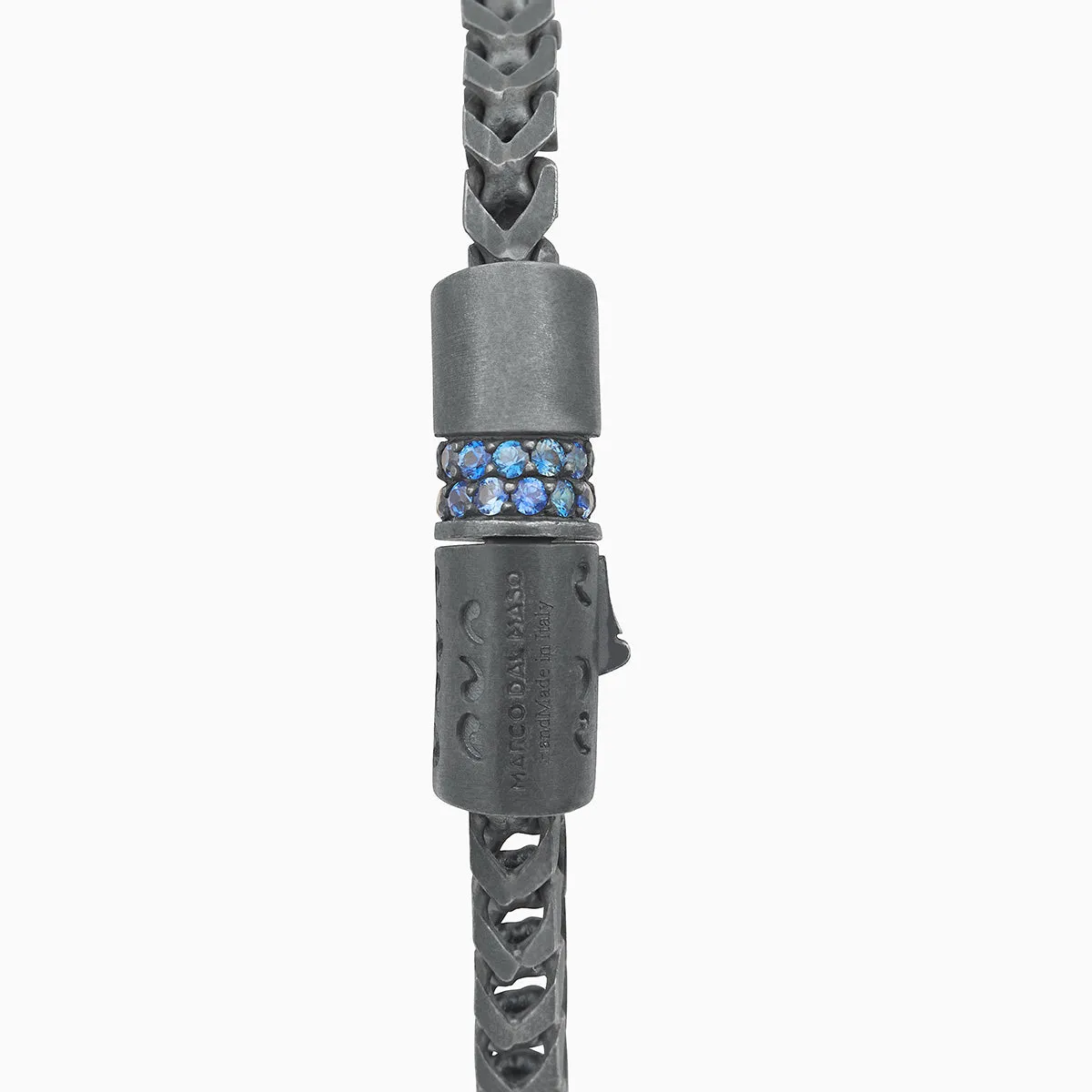ULYSSES 10mm Single Wrap Bracelet With Blue Sapphires Pave sold by Marco Dal Maso product image thumbnail 3