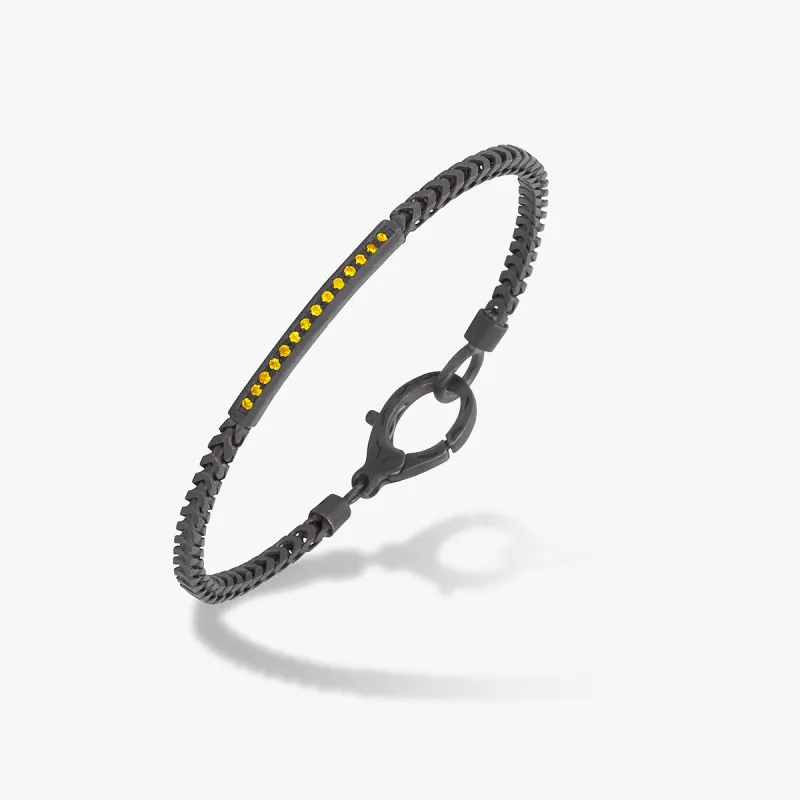 ULYSSES ID Bracelet with Yellow Sapphires sold by Marco Dal Maso
