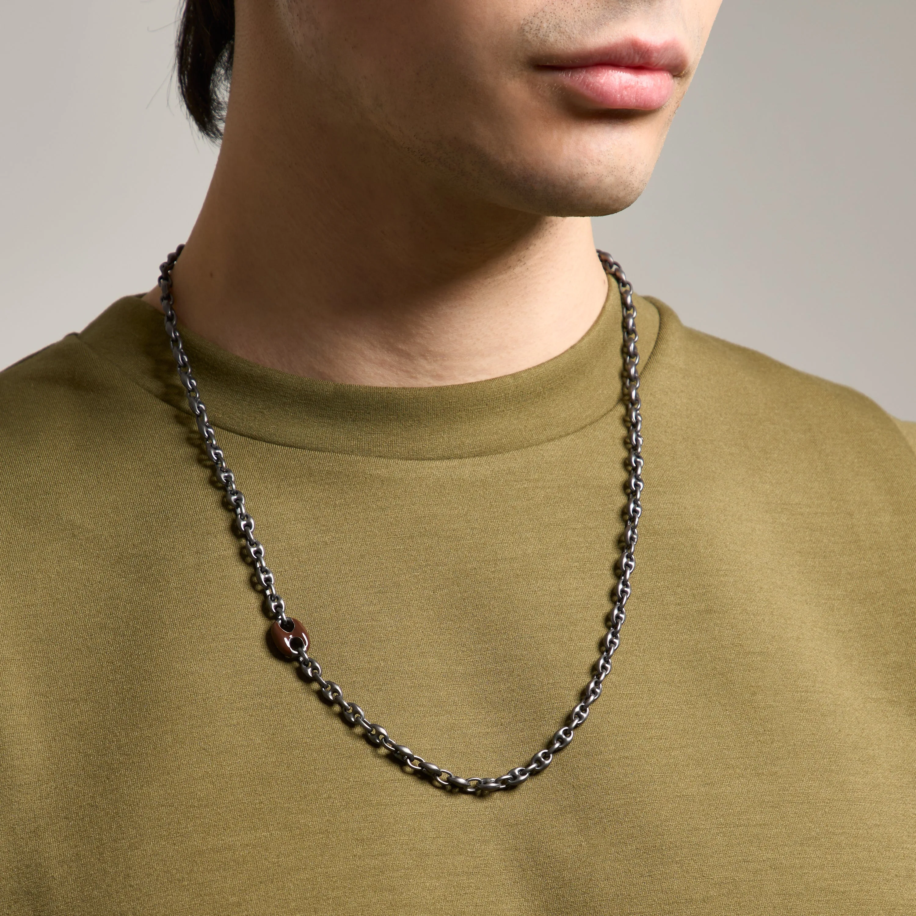 ULYSSES Enamaled Single Marine Chain With Brown Enamel sold by Marco Dal Maso product image thumbnail 2