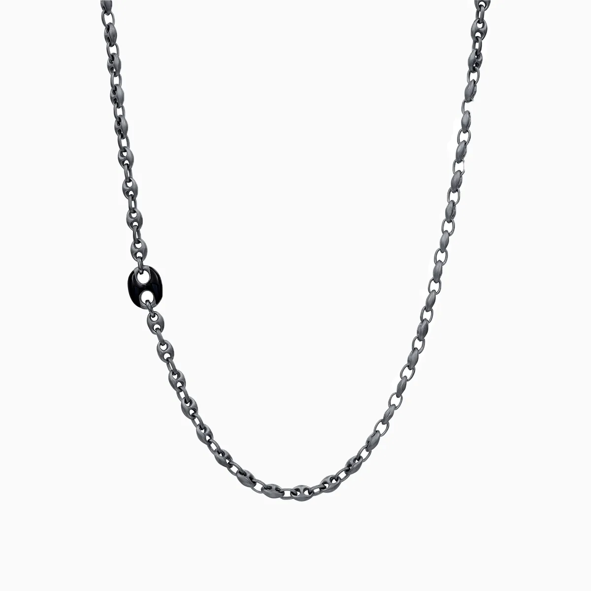 ULYSSES Enamaled Single Marine Chain With Black Enamel sold by Marco Dal Maso