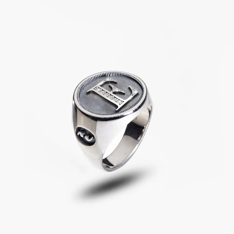 MONETA Silver Initial E Ring sold by Marco Dal Maso