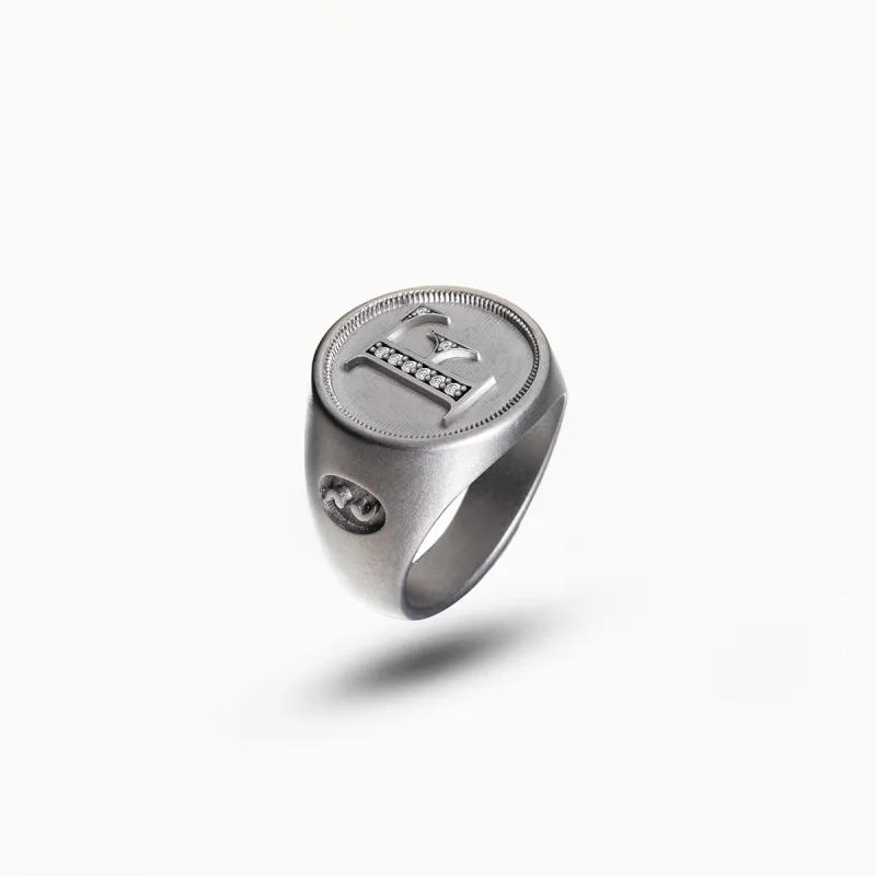 MONETA Matte Initial F Ring sold by Marco Dal Maso