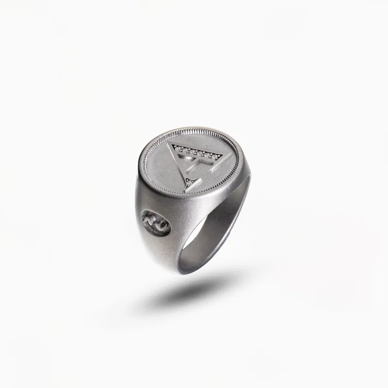 MONETA Matte Initial A Ring sold by Marco Dal Maso