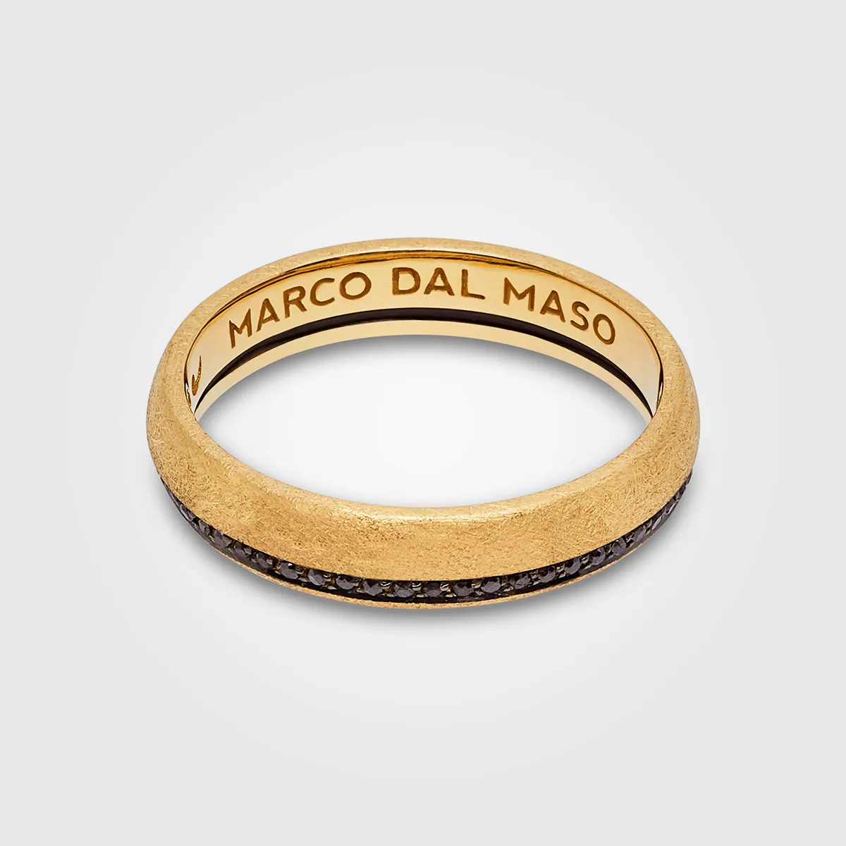 CONTINUUM 18K Brushed Yellow Gold, Black Diamonds & Black Enamel Band sold by Marco Dal Maso product image thumbnail 2