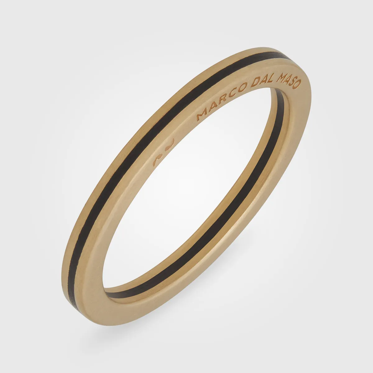 CONTINUUM 18K Yellow Gold & Black Enamel Ring sold by Marco Dal Maso