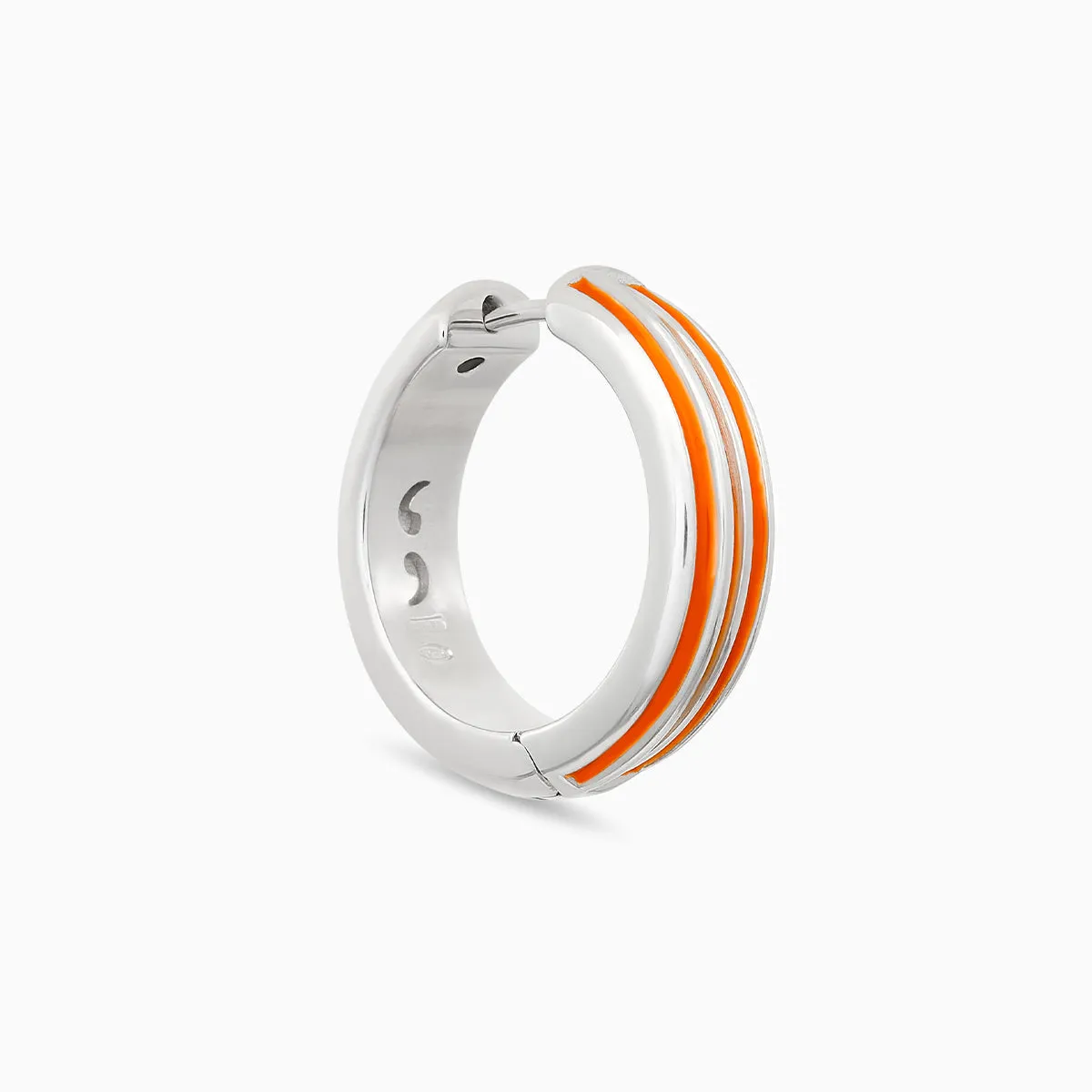 ACIES Large Hoop Earring With Orange Enamel sold by Marco Dal Maso