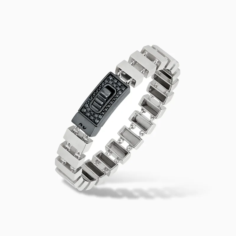 GLADIATOR Black Diamonds and Polished Slim Bracelet sold by Marco Dal Maso