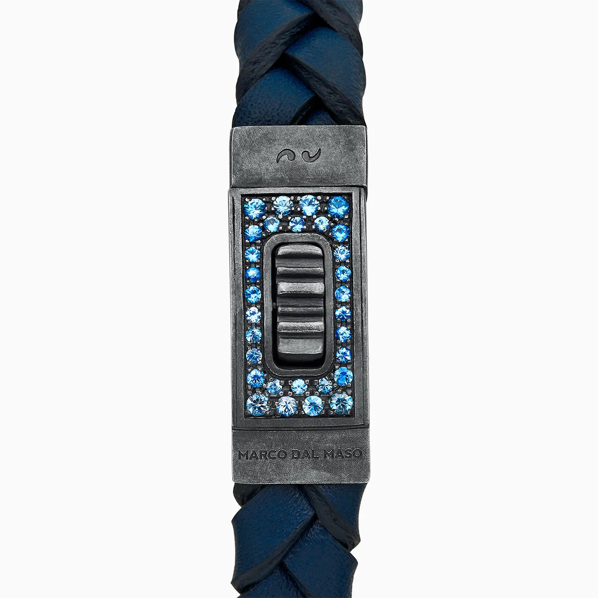 GLADIATOR Blue Sapphires and Blue Leather Bracelet sold by Marco Dal Maso product image thumbnail 3