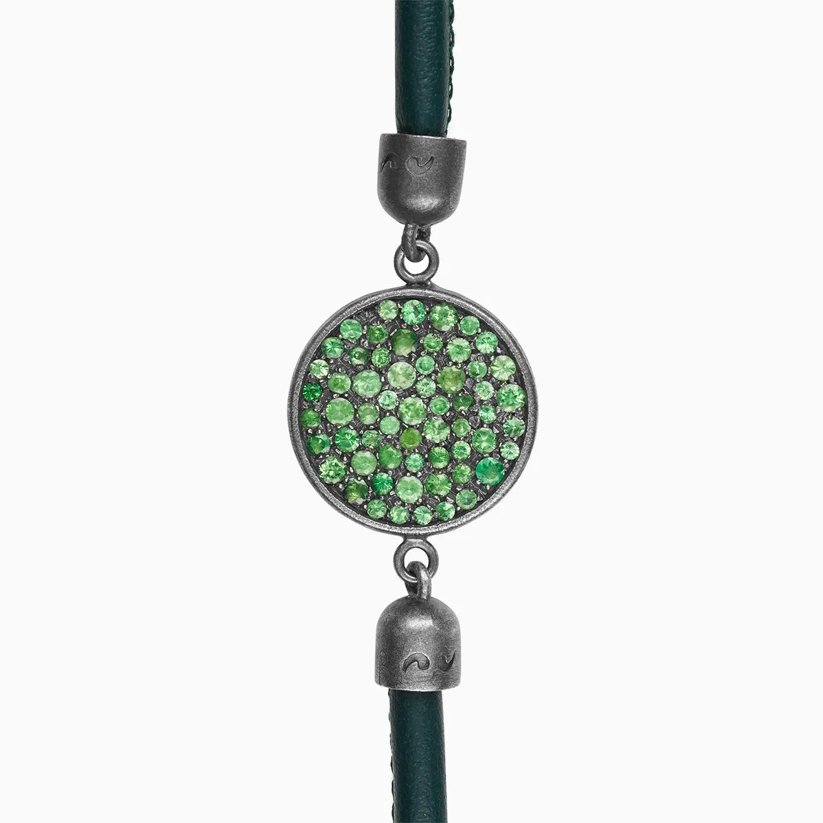 MONETA Tsavorite & Green Leather Bracelet sold by Marco Dal Maso product image thumbnail 3