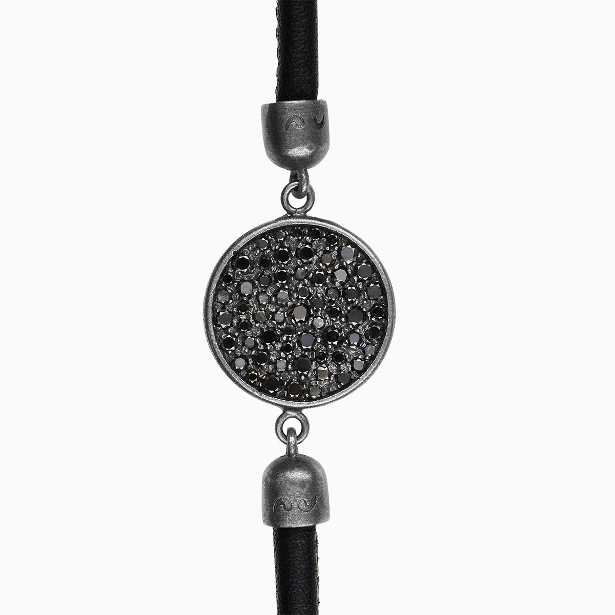 MONETA Black Diamonds & Black Leather Bracelet sold by Marco Dal Maso product image thumbnail 3