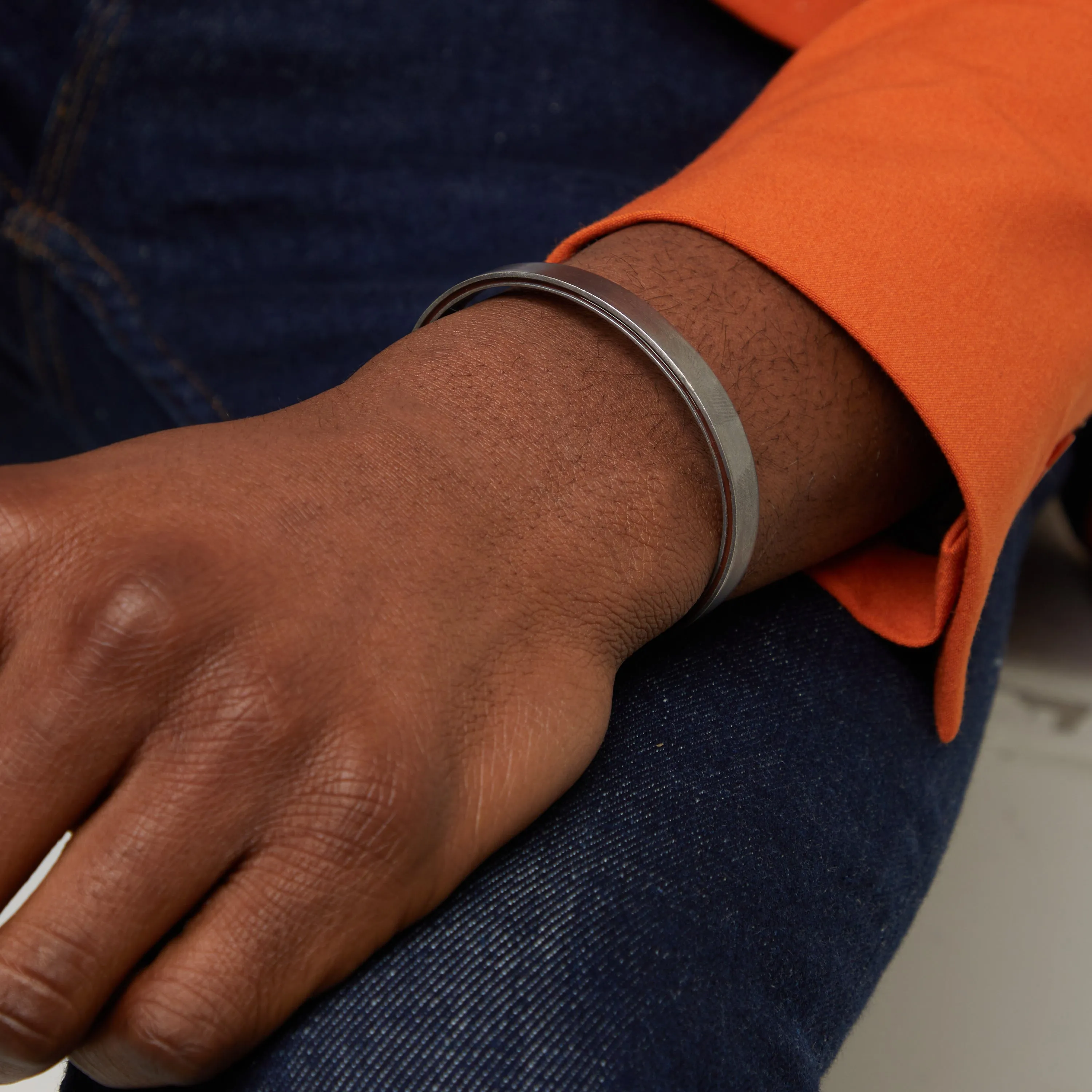 ELAN Wide Cuff with Brown Enamel sold by Marco Dal Maso product image thumbnail 2