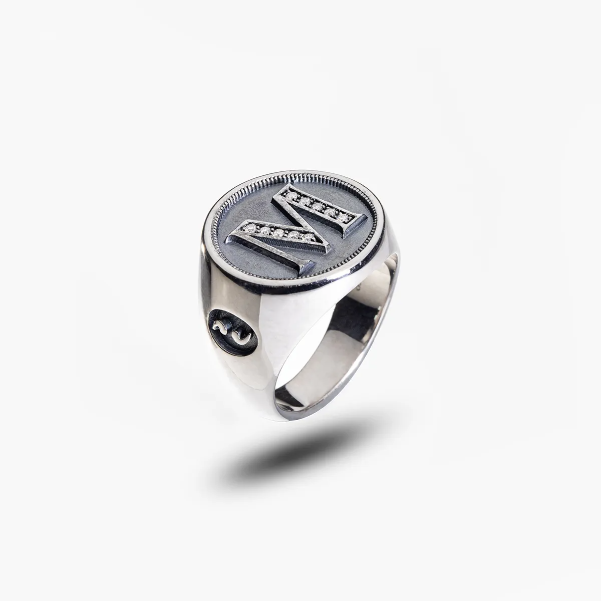 MONETA Silver Initial M Ring sold by Marco Dal Maso
