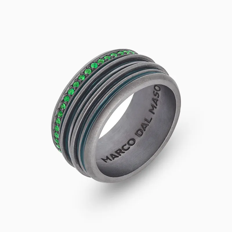 Acies Band with Tsavorite and Green Enamel sold by Marco Dal Maso