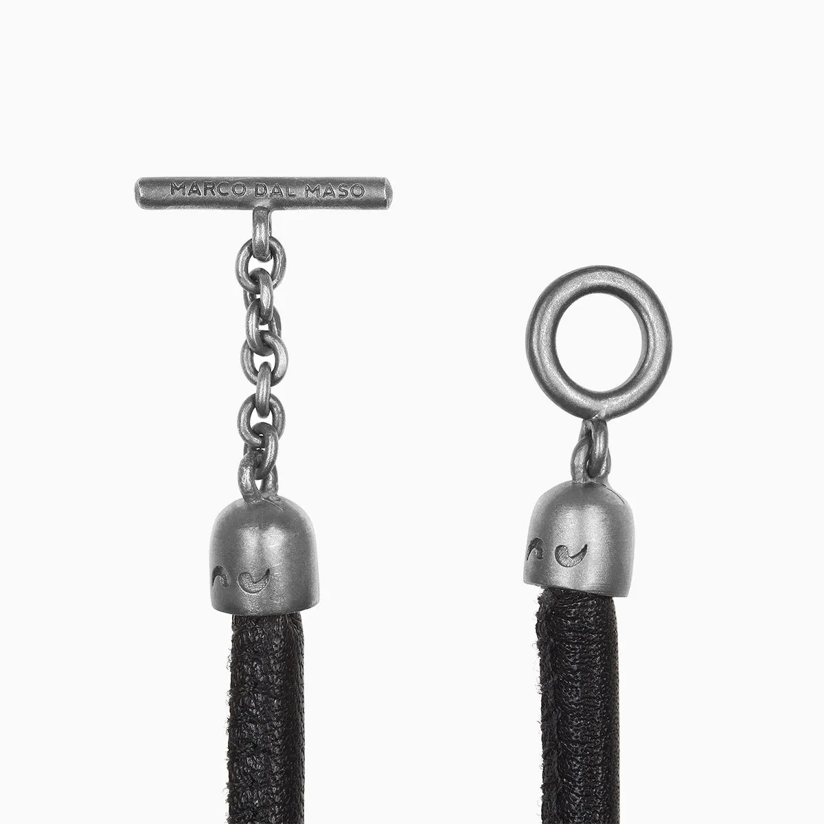 ACIES Triple Black Matte Roller Necklace with Black Diamonds and Black Enamel sold by Marco Dal Maso product image thumbnail 4