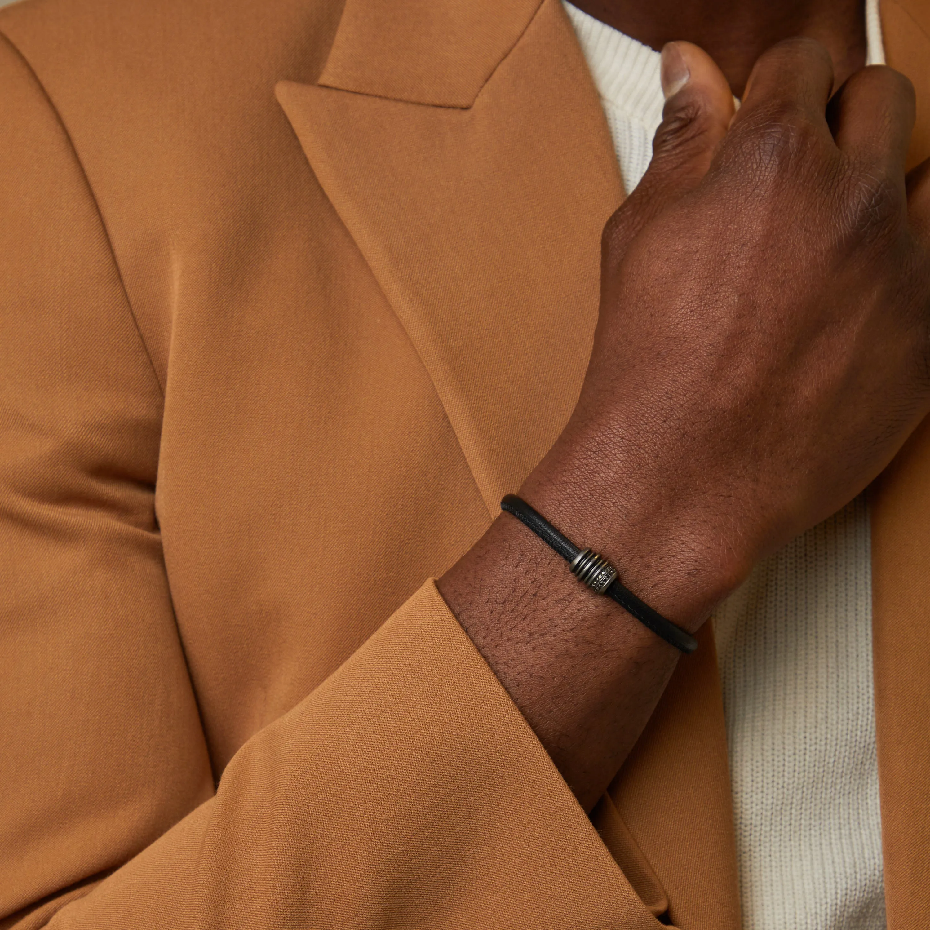 ACIES Triple Black Matte Roller Bracelet with Black Diamonds and Black Enamel sold by Marco Dal Maso product image thumbnail 2