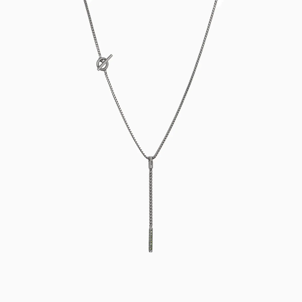 ULYSSES Dipped Black Matte Pendant with Tsavorite sold by Marco Dal Maso