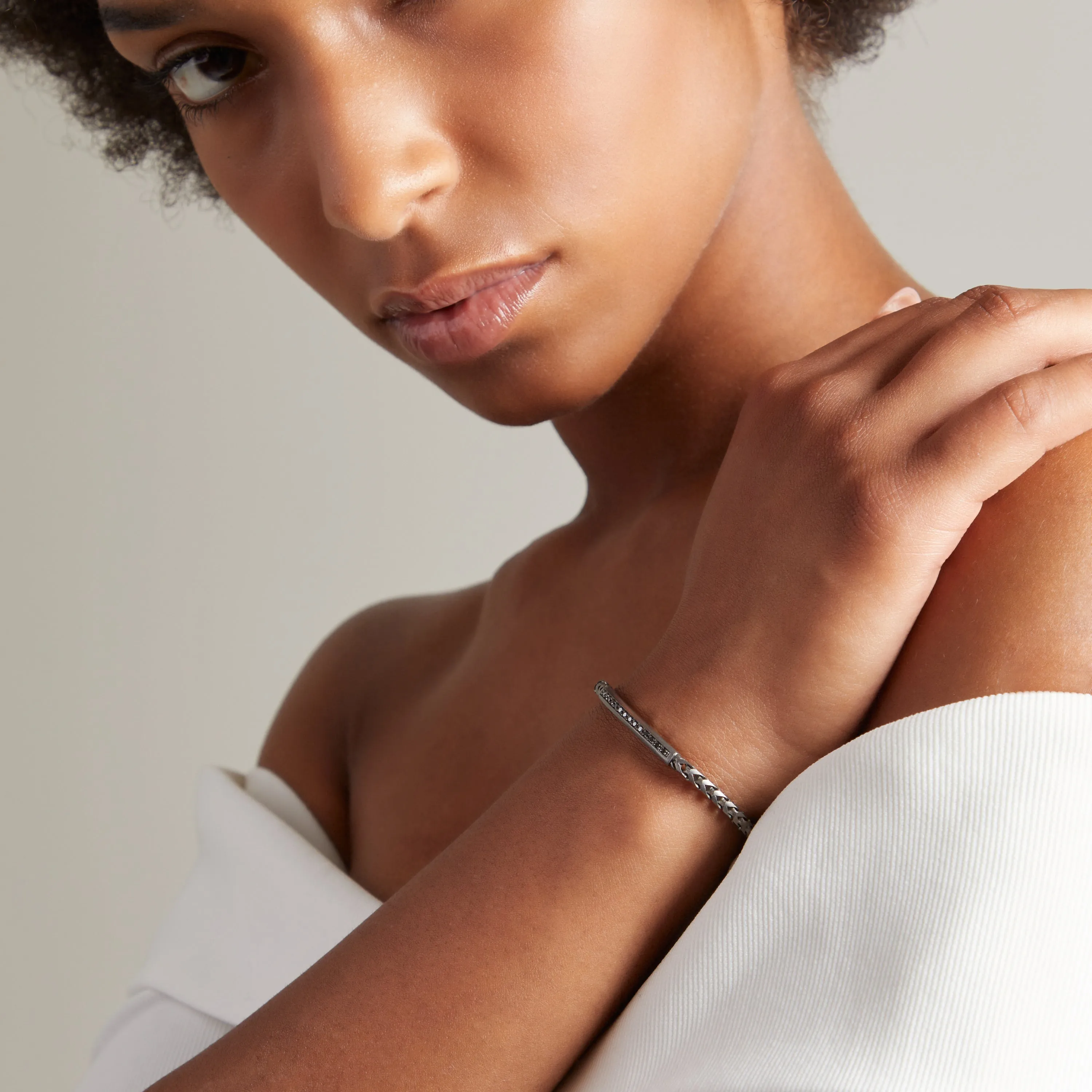 ULYSSES ID Bracelet with Black Diamonds sold by Marco Dal Maso product image thumbnail 2