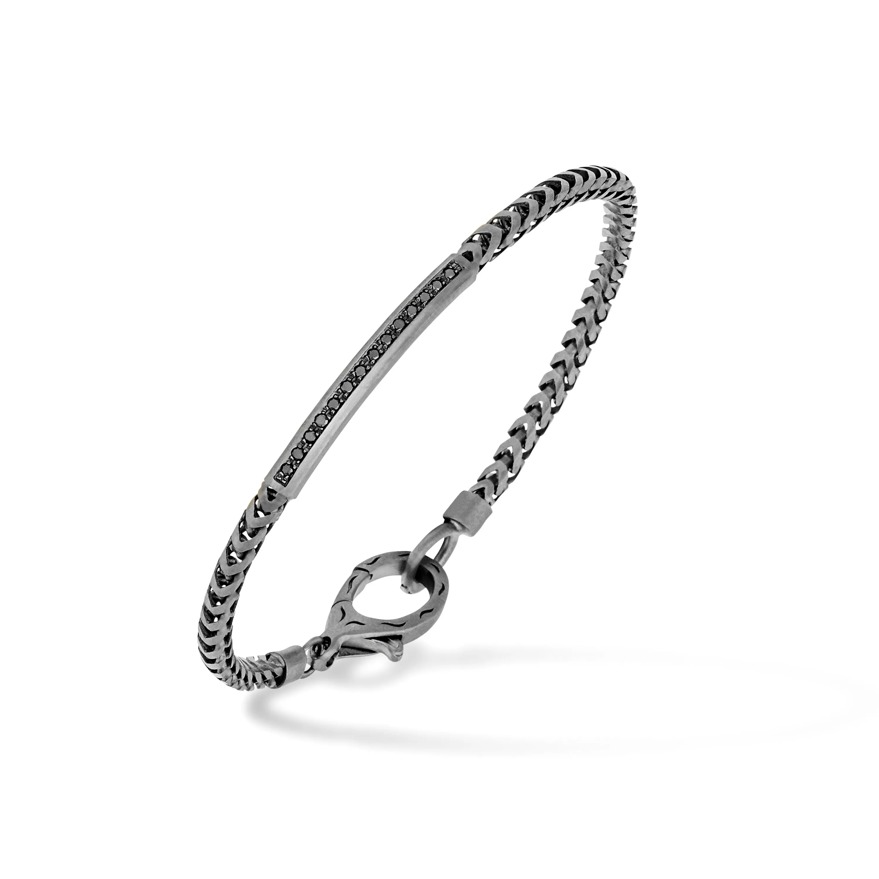 ULYSSES ID Bracelet with Black Diamonds sold by Marco Dal Maso