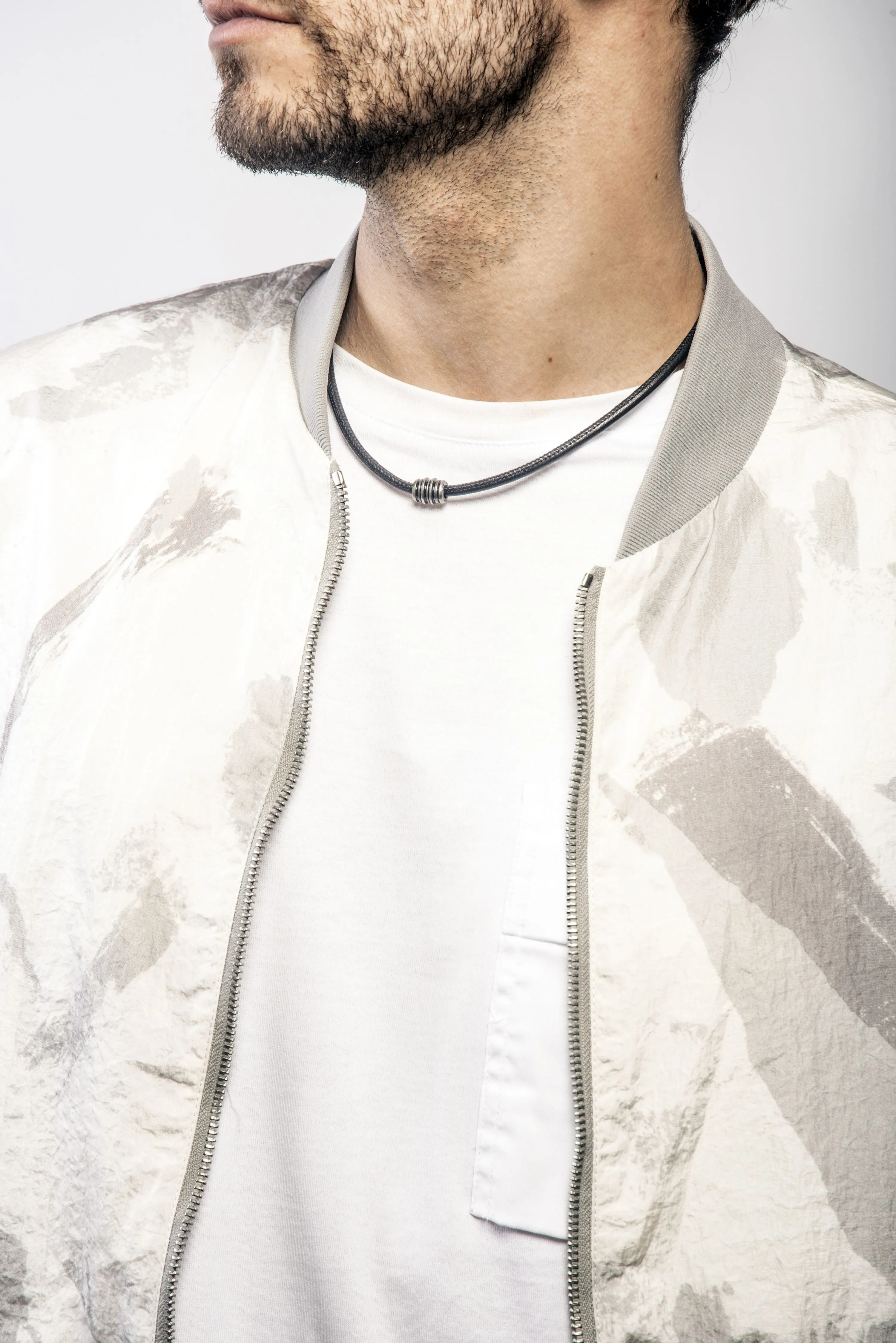 ACIES Roller Neckalce with Black Enamel and Leather sold by Marco Dal Maso product image thumbnail 2