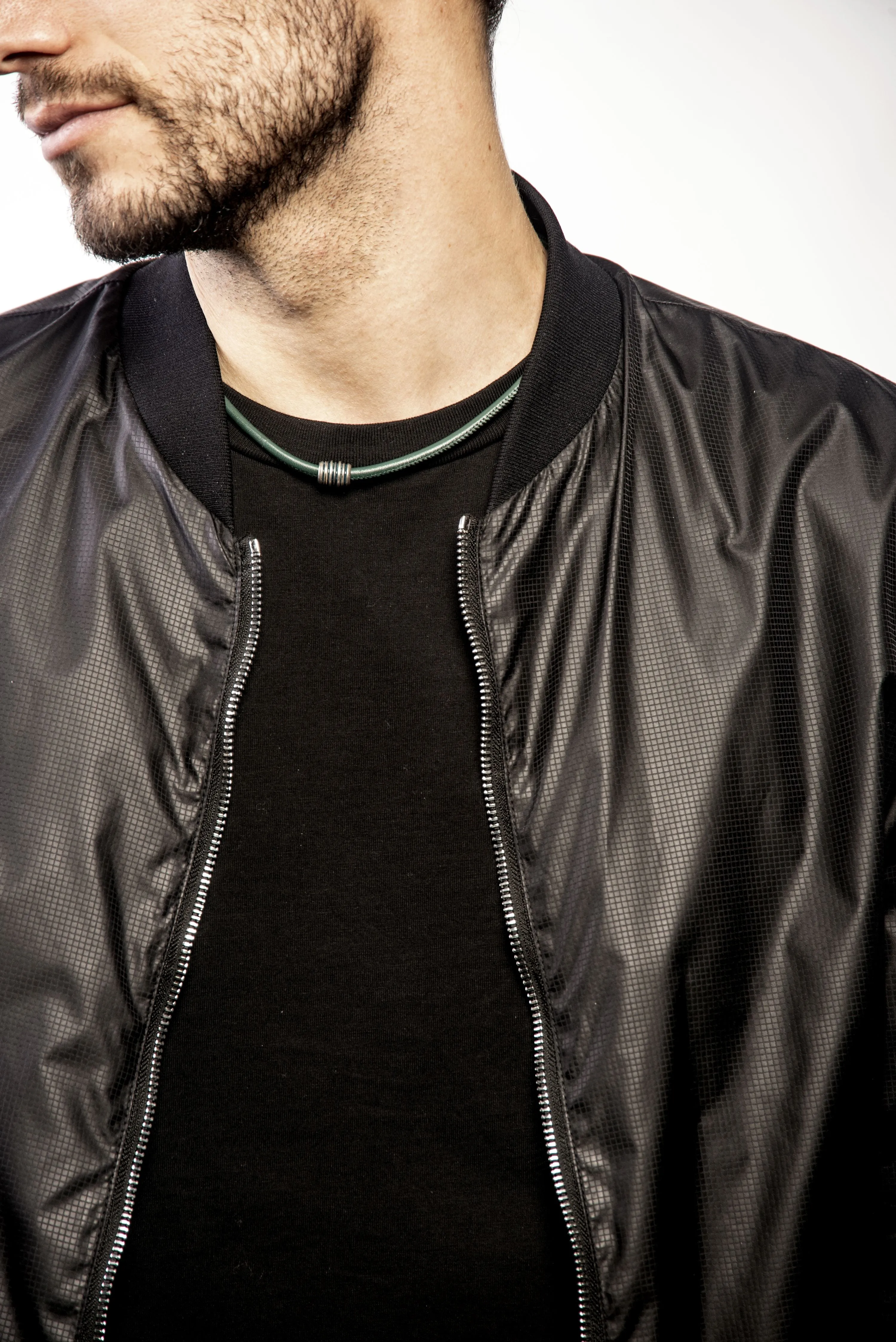 ACIES Roller Neckalce with Green Enamel and Leather sold by Marco Dal Maso product image thumbnail 2