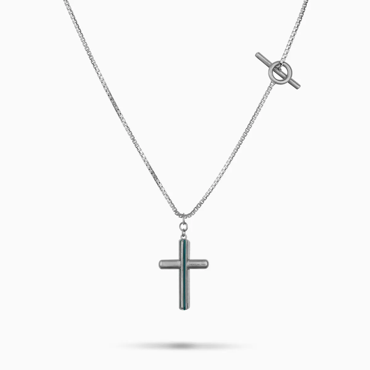 ACIES Cross Pendant with Tsavorite and Green Enamel sold by Marco Dal Maso product image thumbnail 4