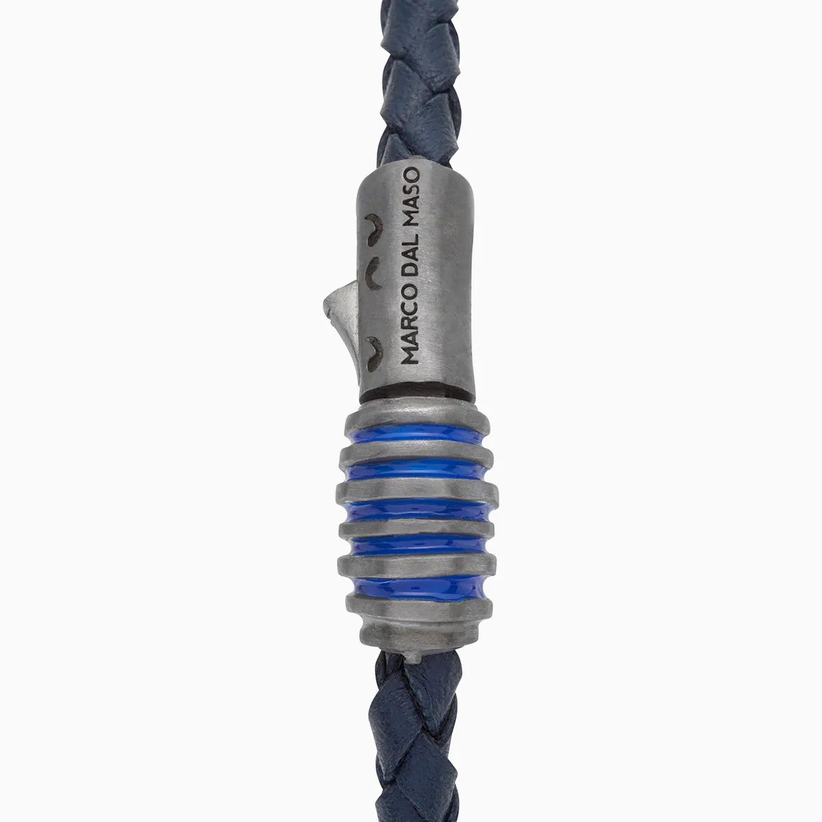ACIES Black Matte Silver Bracelet with Blue Sapphires and Blue Enamel sold by Marco Dal Maso product image thumbnail 5