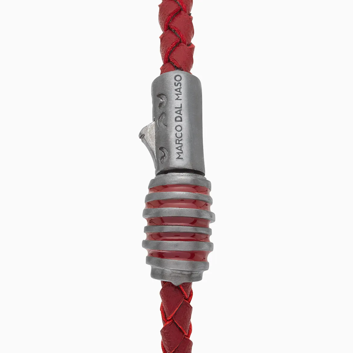 ACIES Black Matte Silver Bracelet with Red Sapphires and Red Enamel sold by Marco Dal Maso product image thumbnail 3