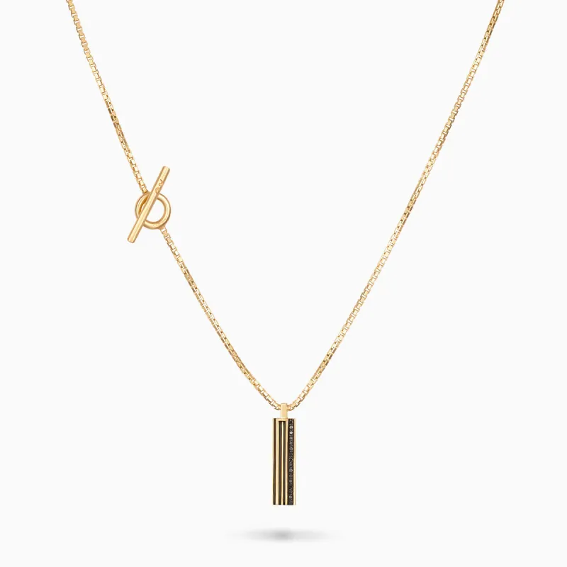 ACIES Vermeil Pendant with Black Diamonds and Black Enamel sold by Marco Dal Maso