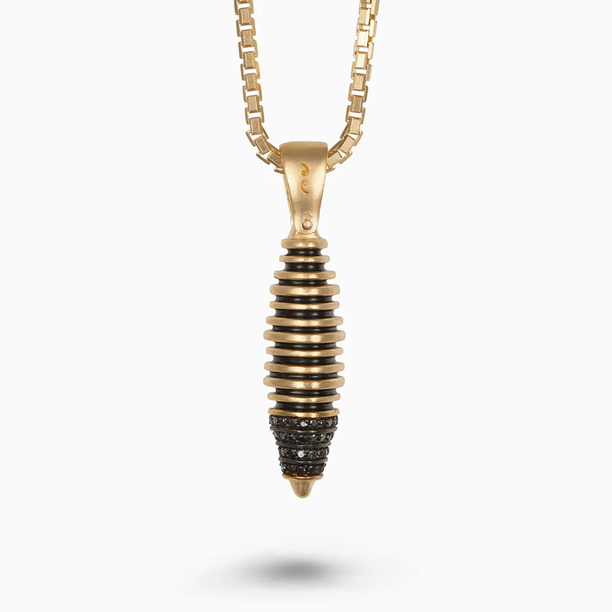 ACIES Cocoon Vermeil Pendant with Black Diamonds and Black Enamel sold by Marco Dal Maso product image thumbnail 3