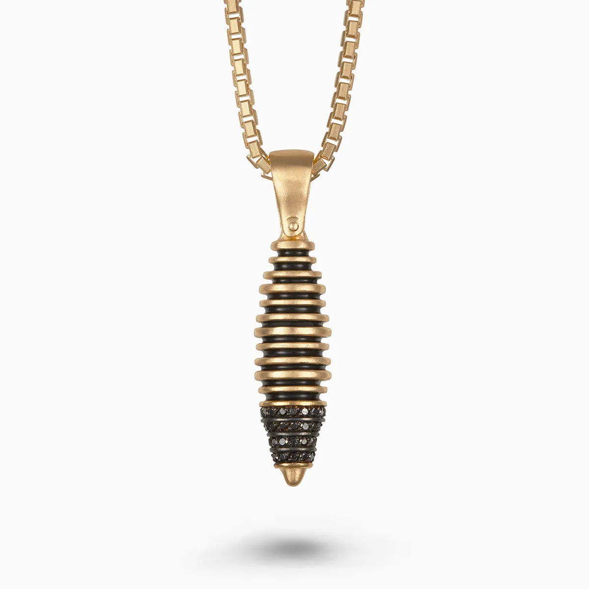 ACIES Cocoon Vermeil Pendant with Black Diamonds and Black Enamel sold by Marco Dal Maso product image thumbnail 5