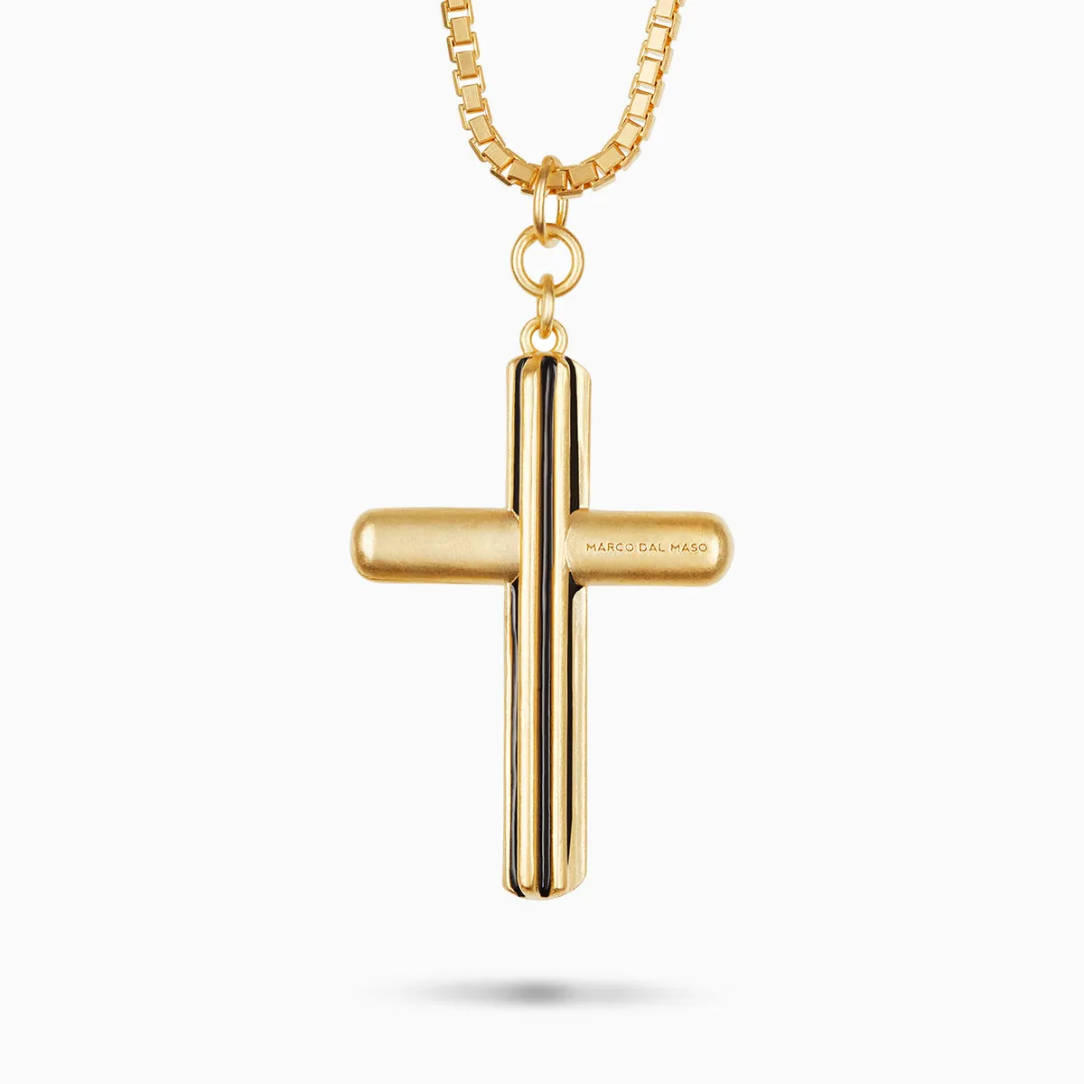 ACIES Matte Vermeil Cross Pendant with Black Diamonds and Black Enamel sold by Marco Dal Maso product image thumbnail 5